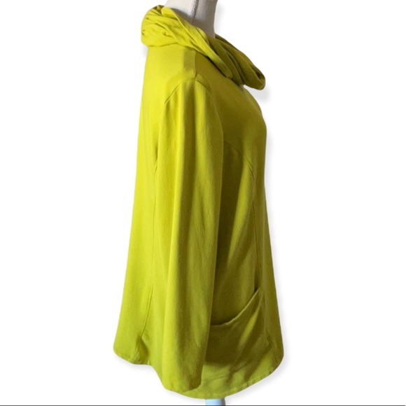 Susan Graver Yellow Scoop Neck Long Sleeve Tunic Top with Matching Scarf SZ: XL - Picture 4 of 8